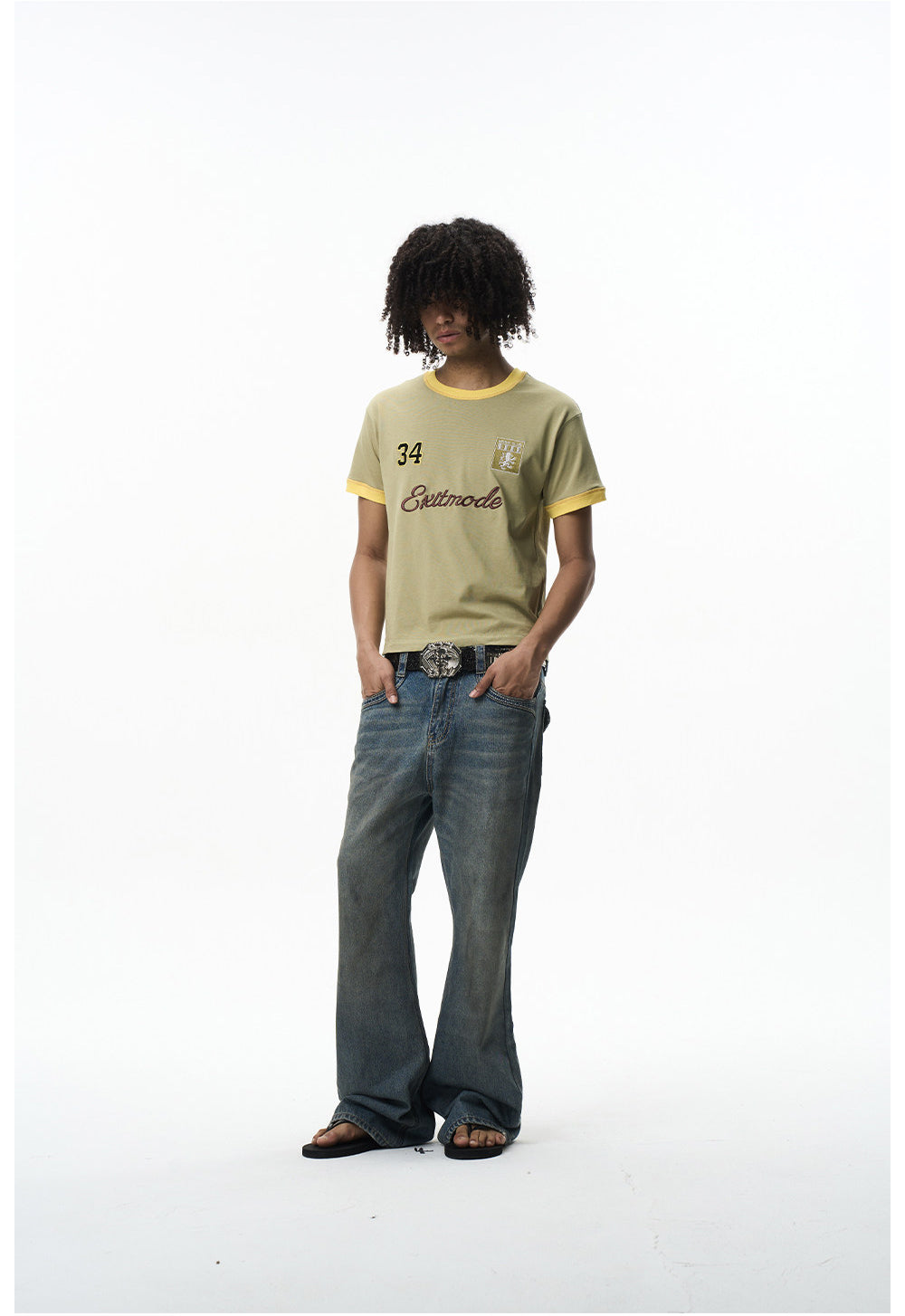 Vintage Embroidered Crew-Neck T-Shirt