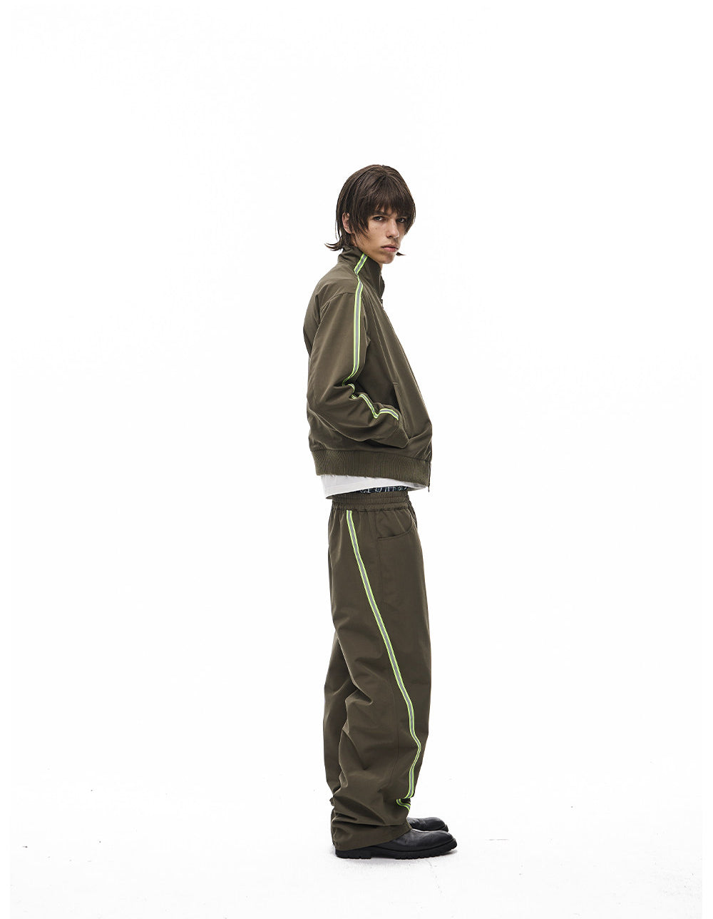 Retro Color-Blocking  Casual Pants