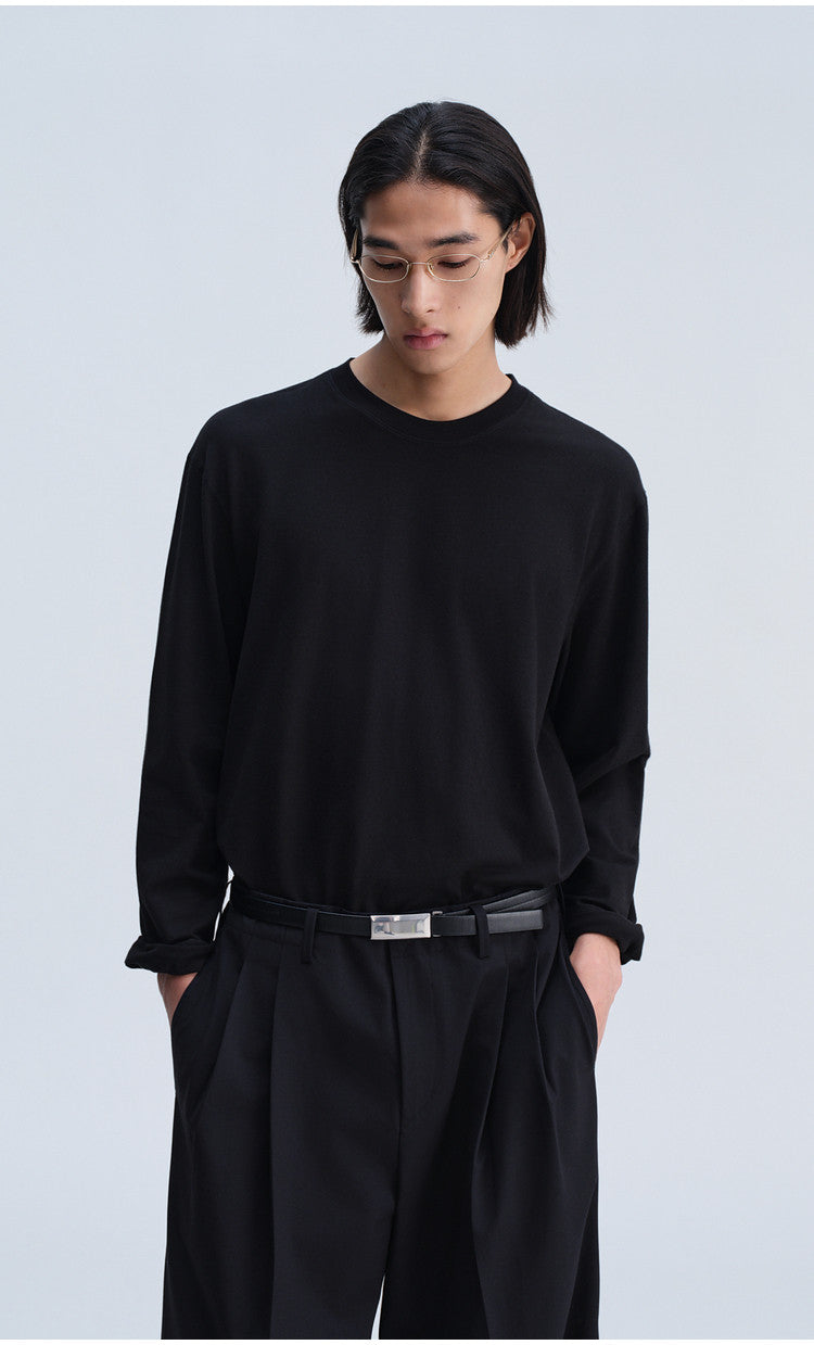Stretch Knit Crew Neck T-Shirt