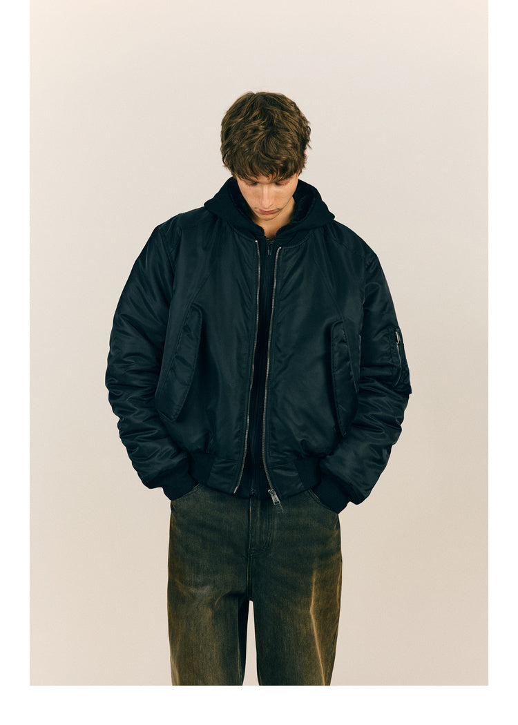 Faux Two-Piece Bomber Jacket