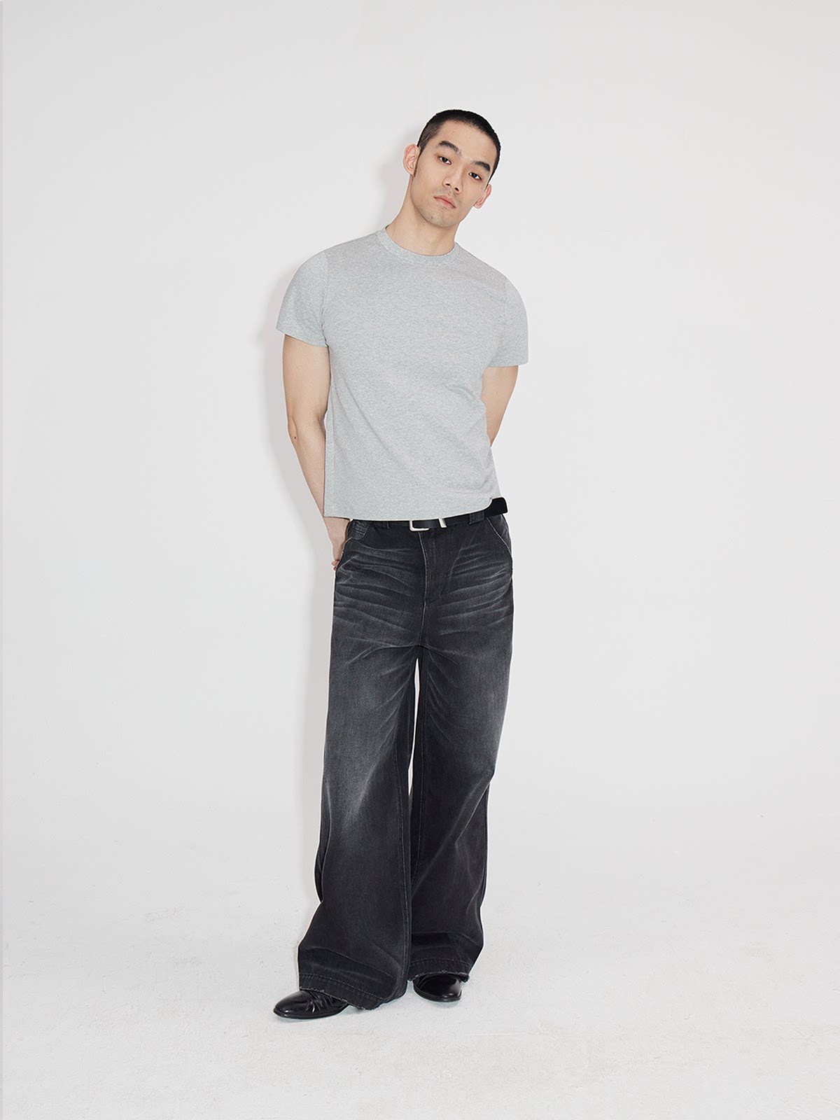 Asymmetrical Flap Jeans