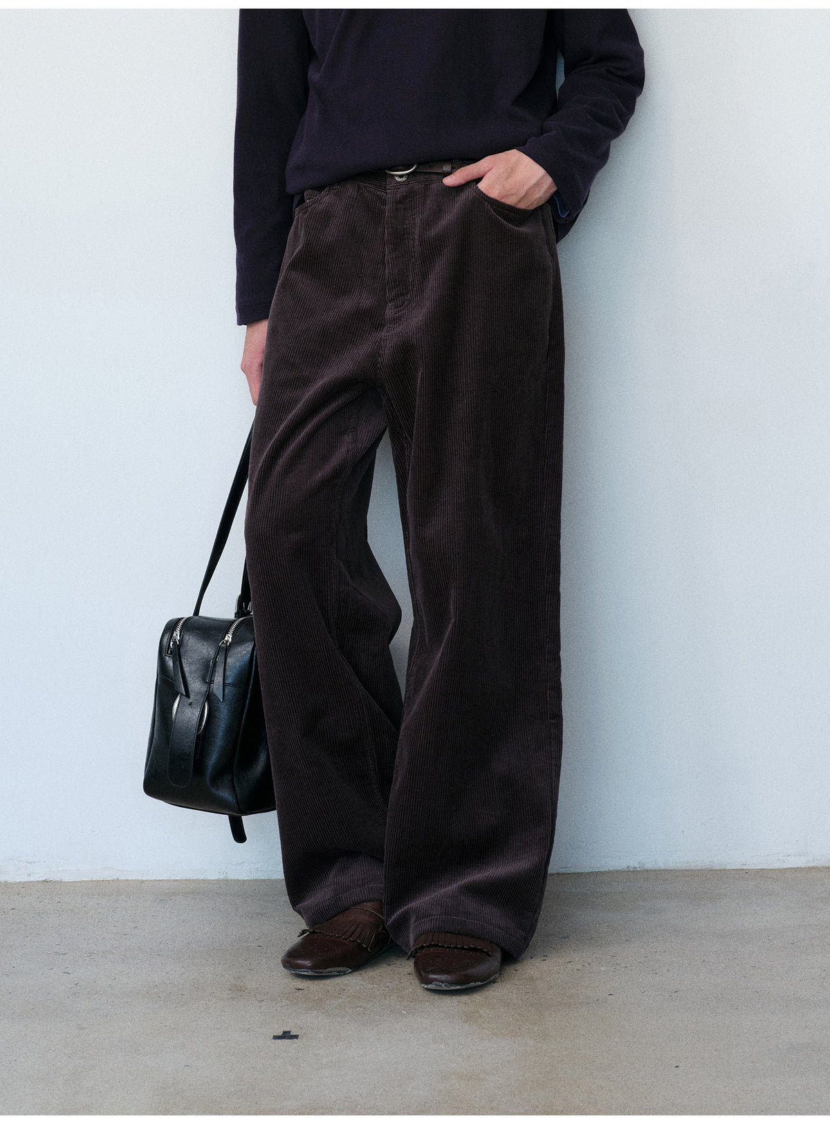 Two-Tone Wash Corduroy Casual Pants