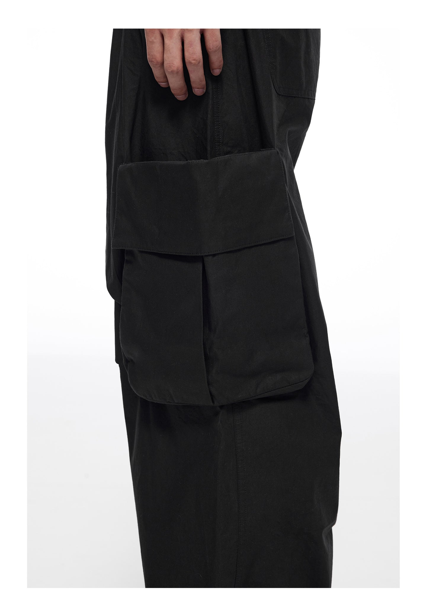 Waist elastic workwear wide pants