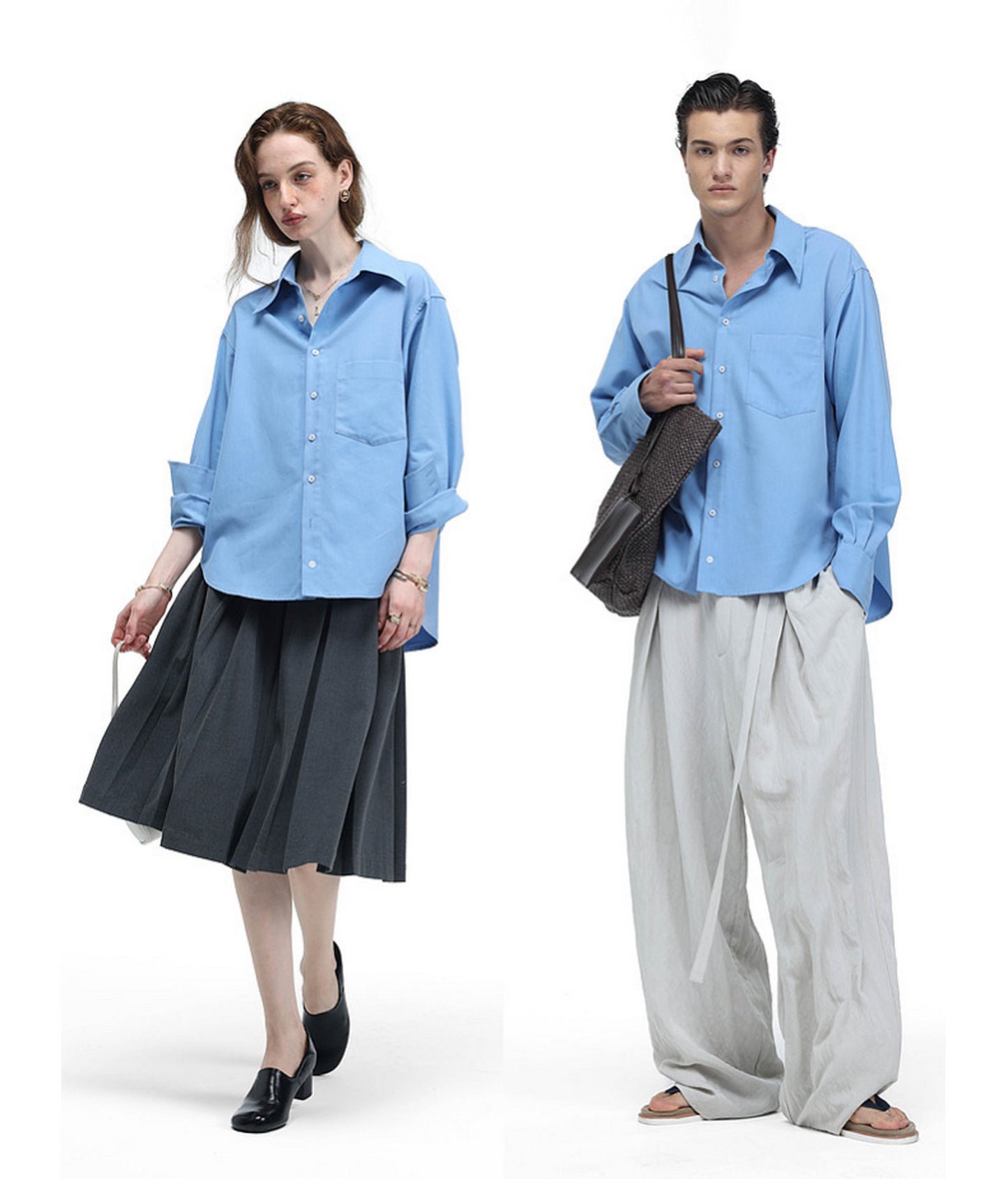 High-End Tailored Long-Silhouette Shirt