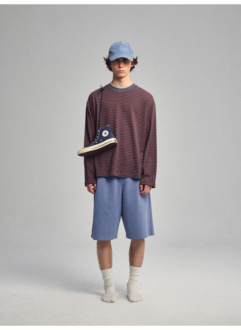 Contrast-Striped Round-Neck T-Shirt