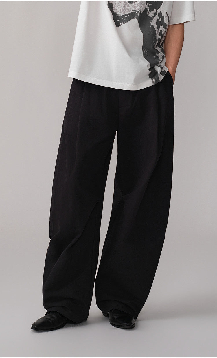 Simitara Pleated Elastic-Waist Casual Work Pants