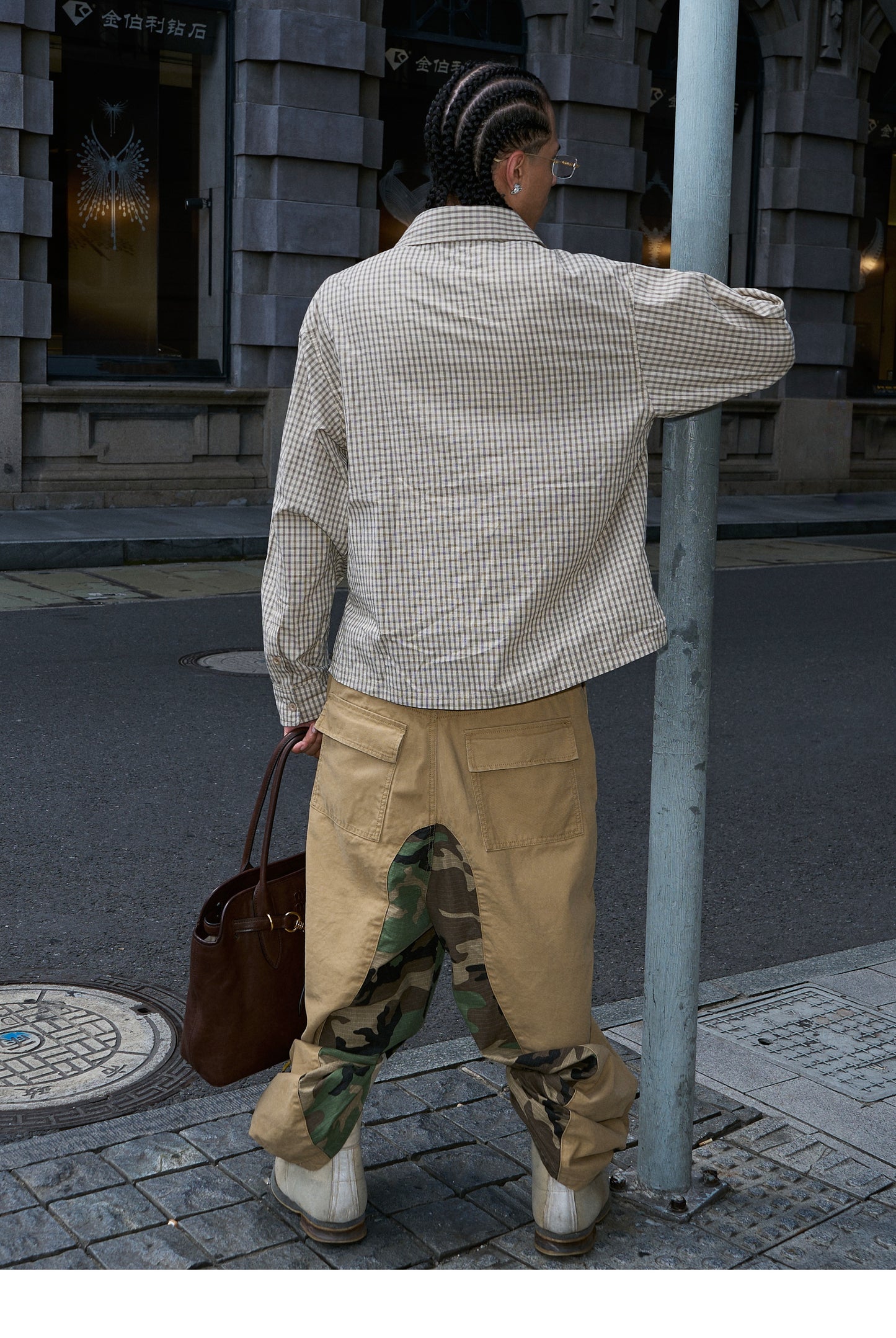 Patchwork Check Shirt