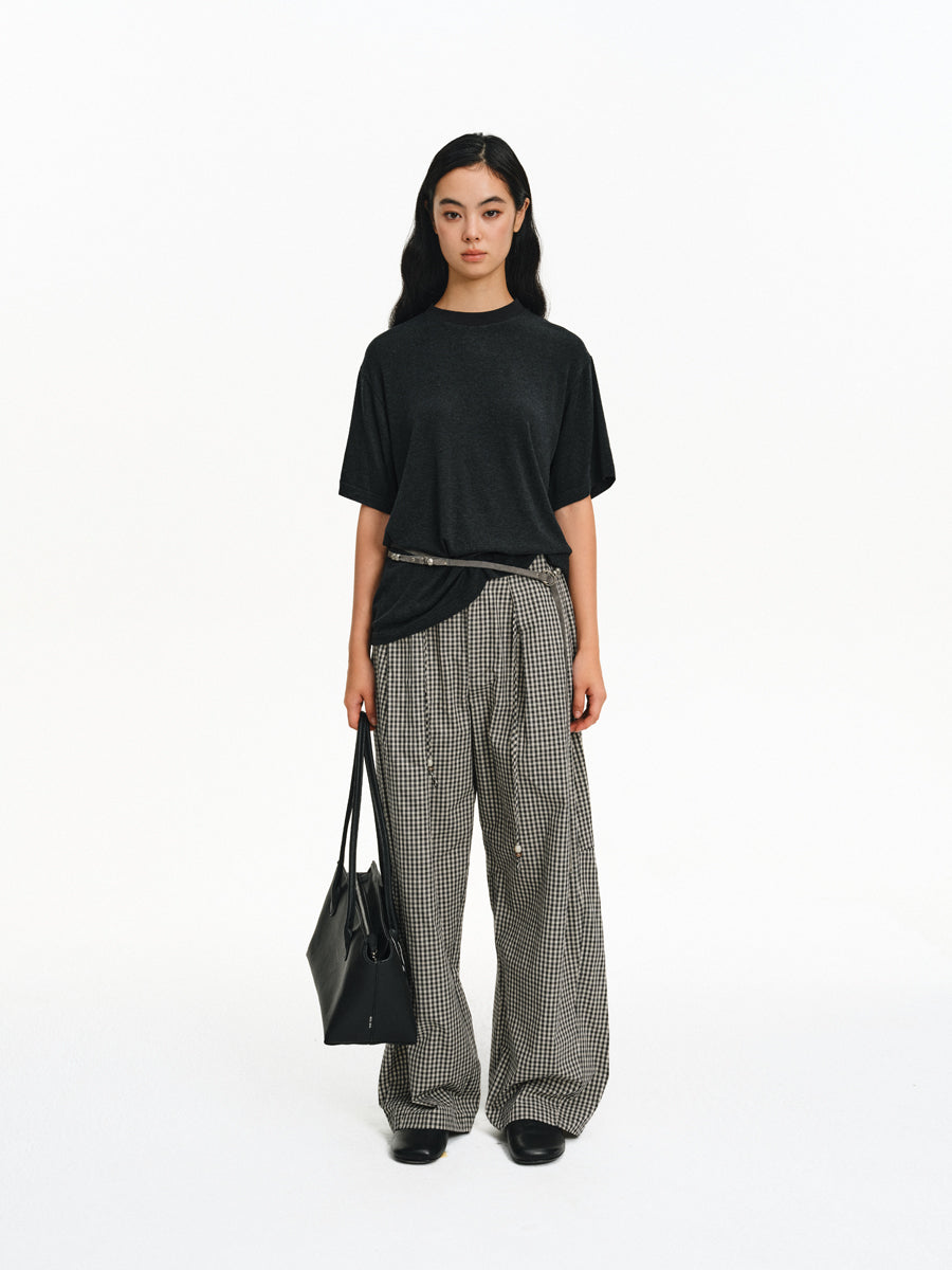 Lazy Check Casual Pants