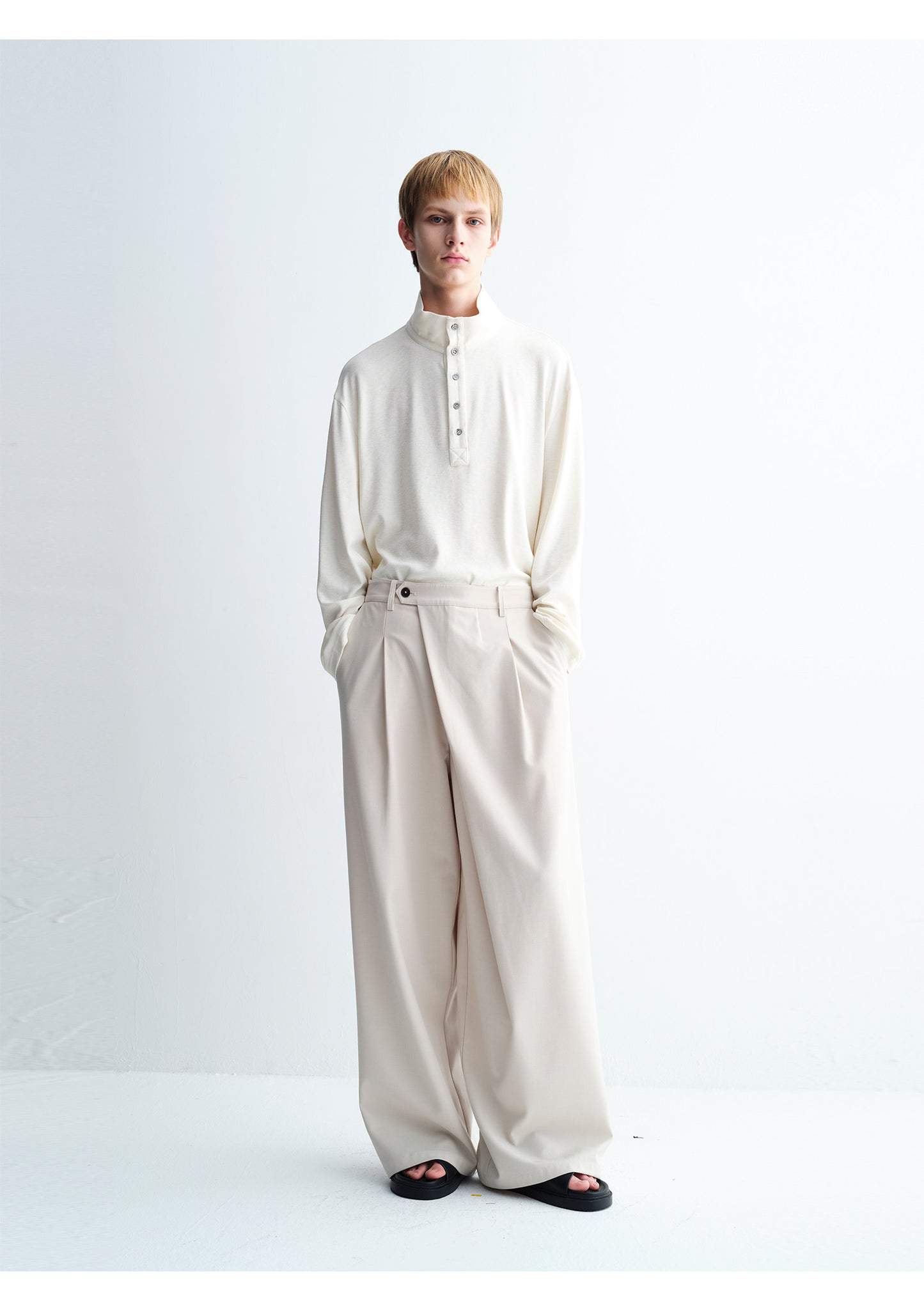 Half-Front Collar Shirt