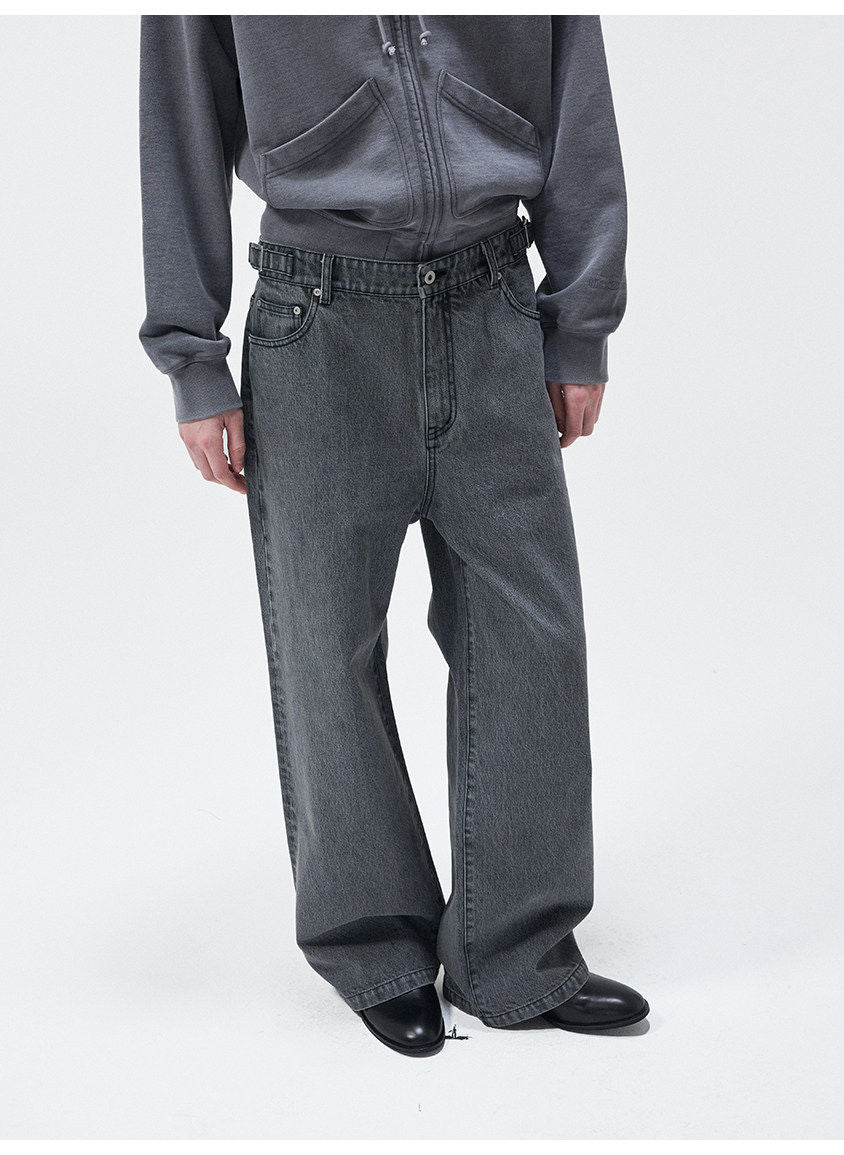 Distressed Wash Jeans