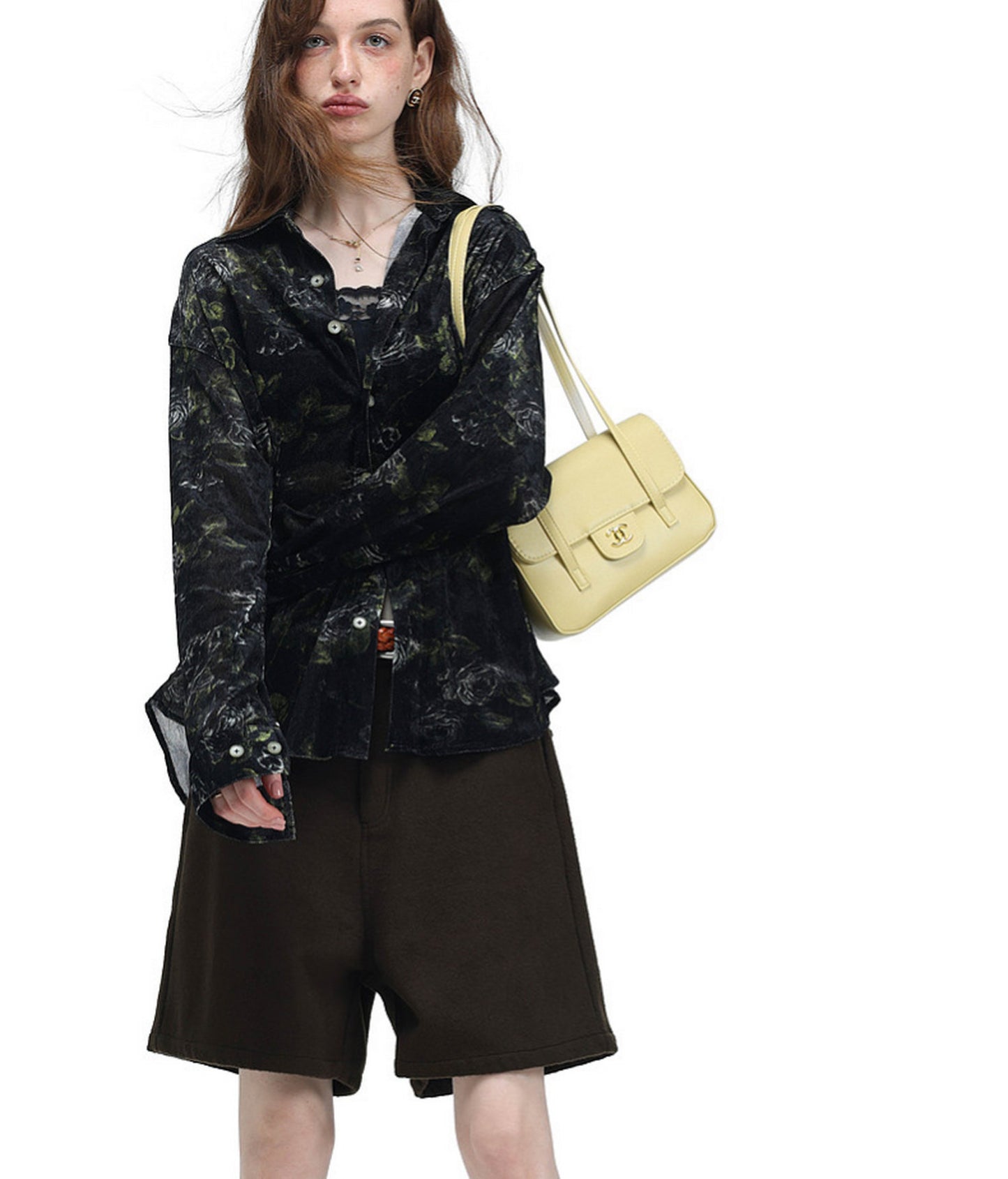 Retro-Style Floral Print Shirt