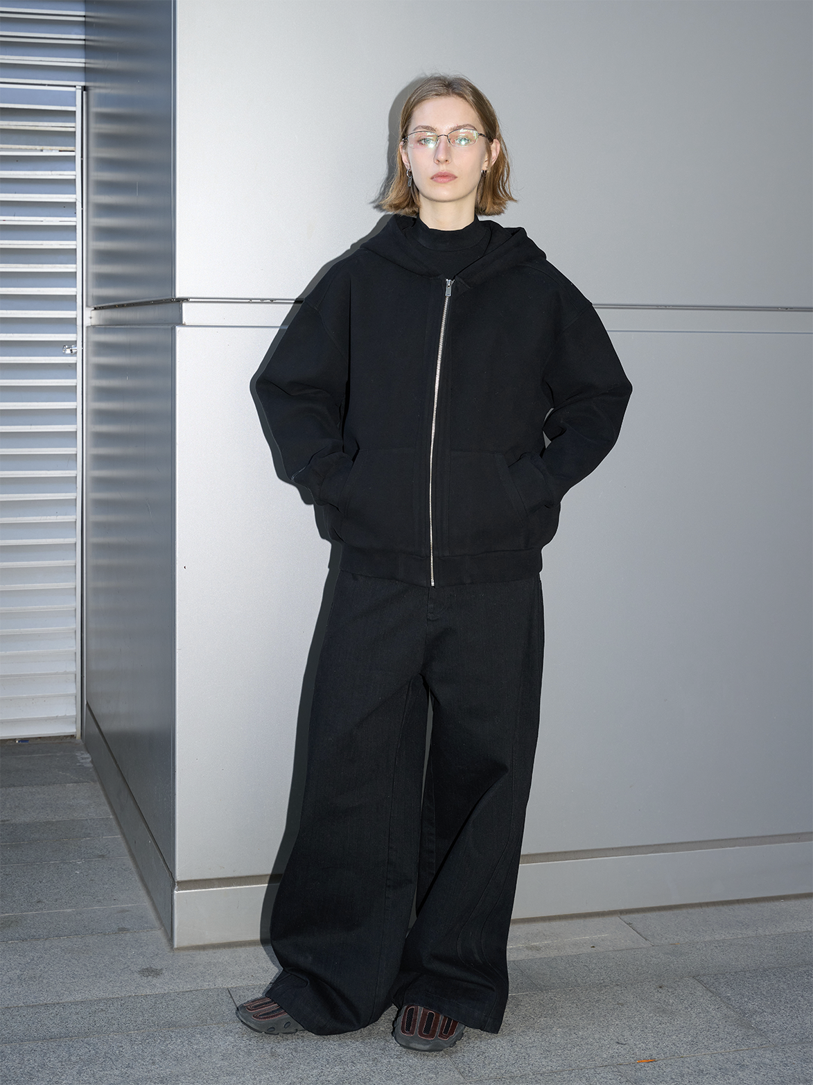 Zip-Up Hooded Sweatshirt