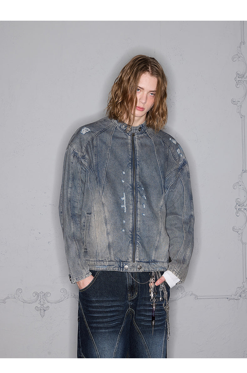 Dirty wash denim jacket