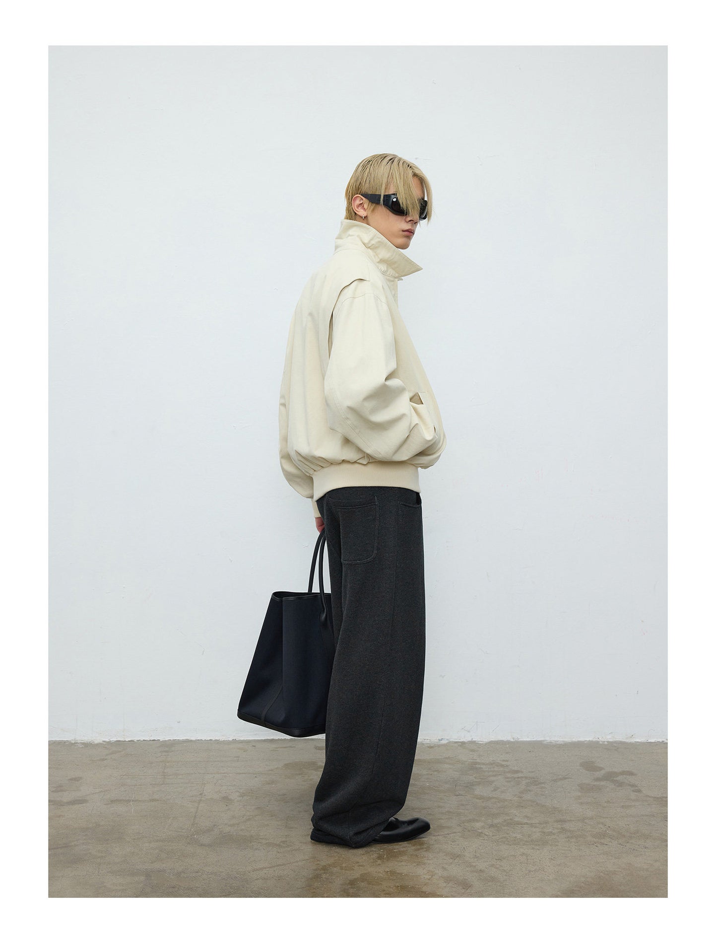 Oversized jacket in corm cotton