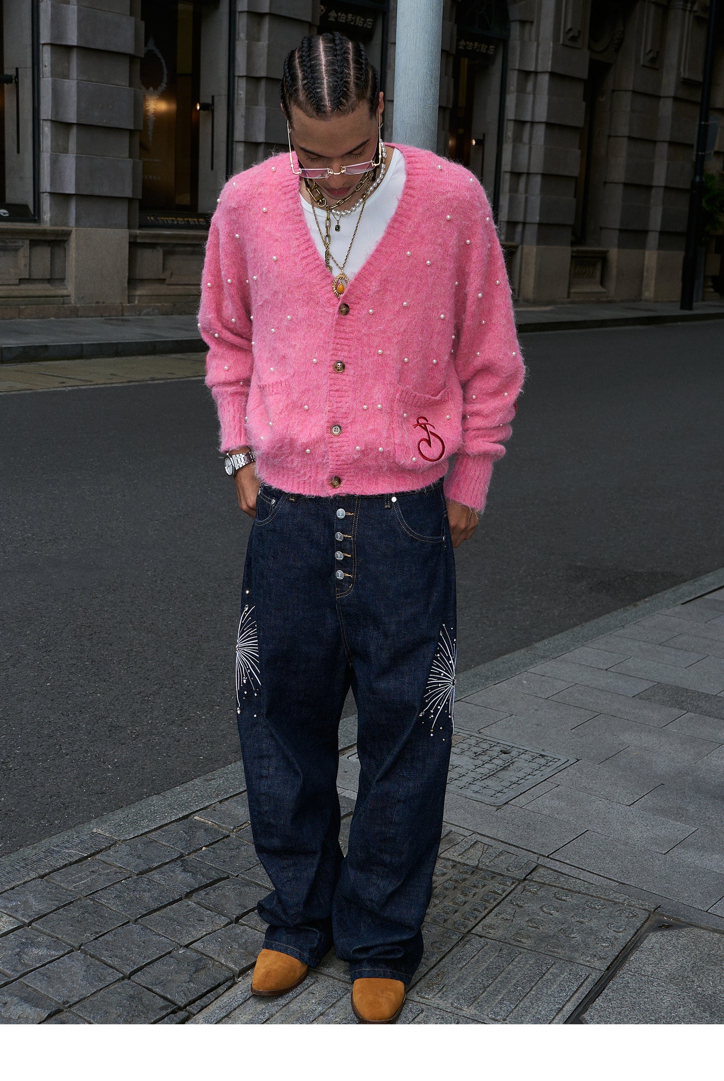 Embroidered Original Denim Pants