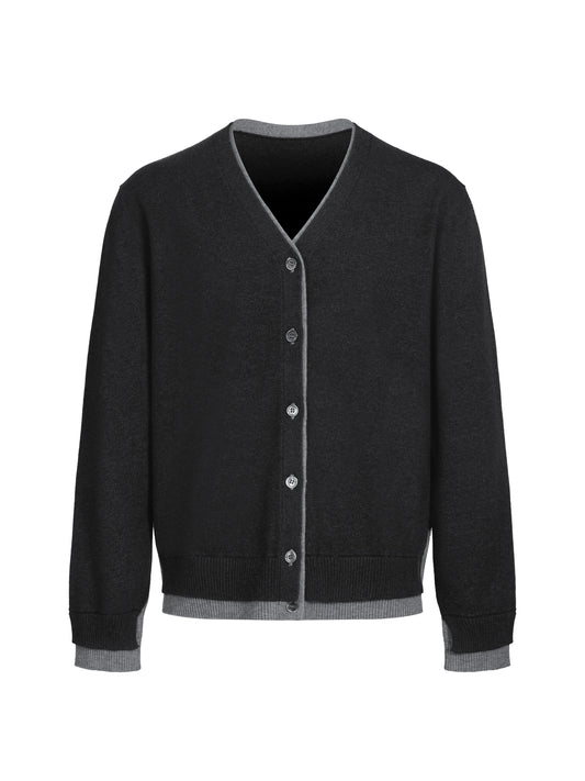 Wool Modal Patchwork Cardigan