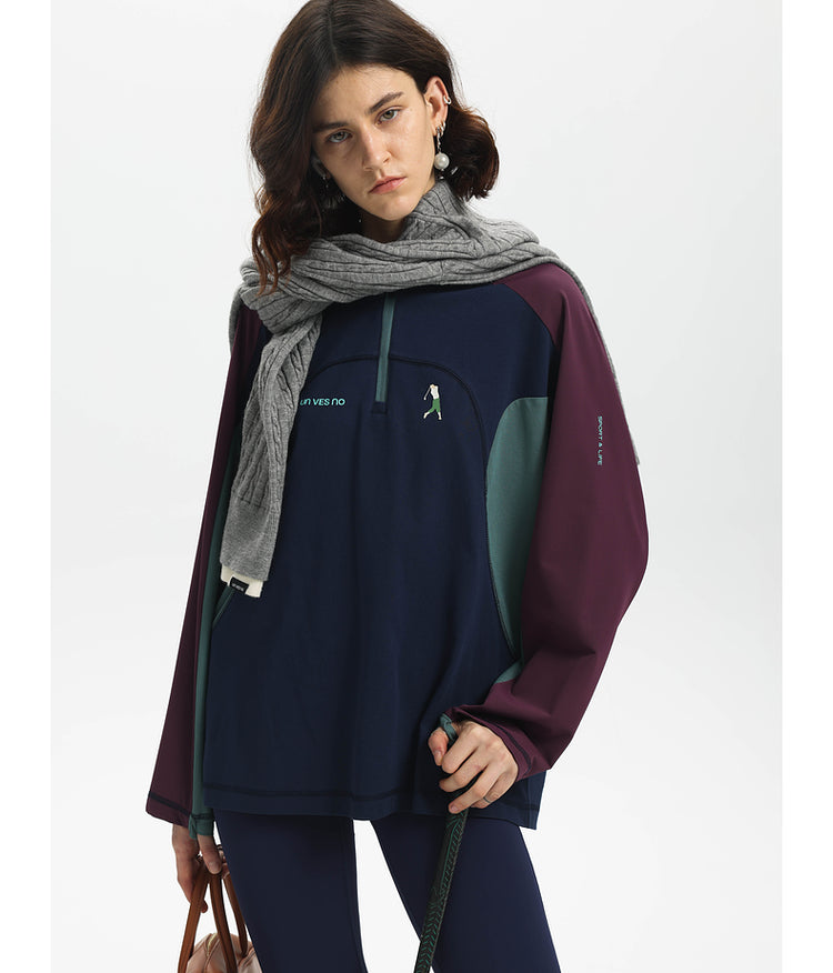 Contrast color sports T-shirt