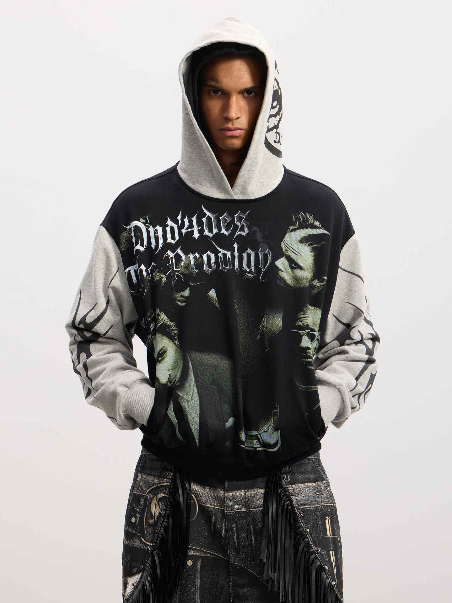 Printed Stitch Hoodie