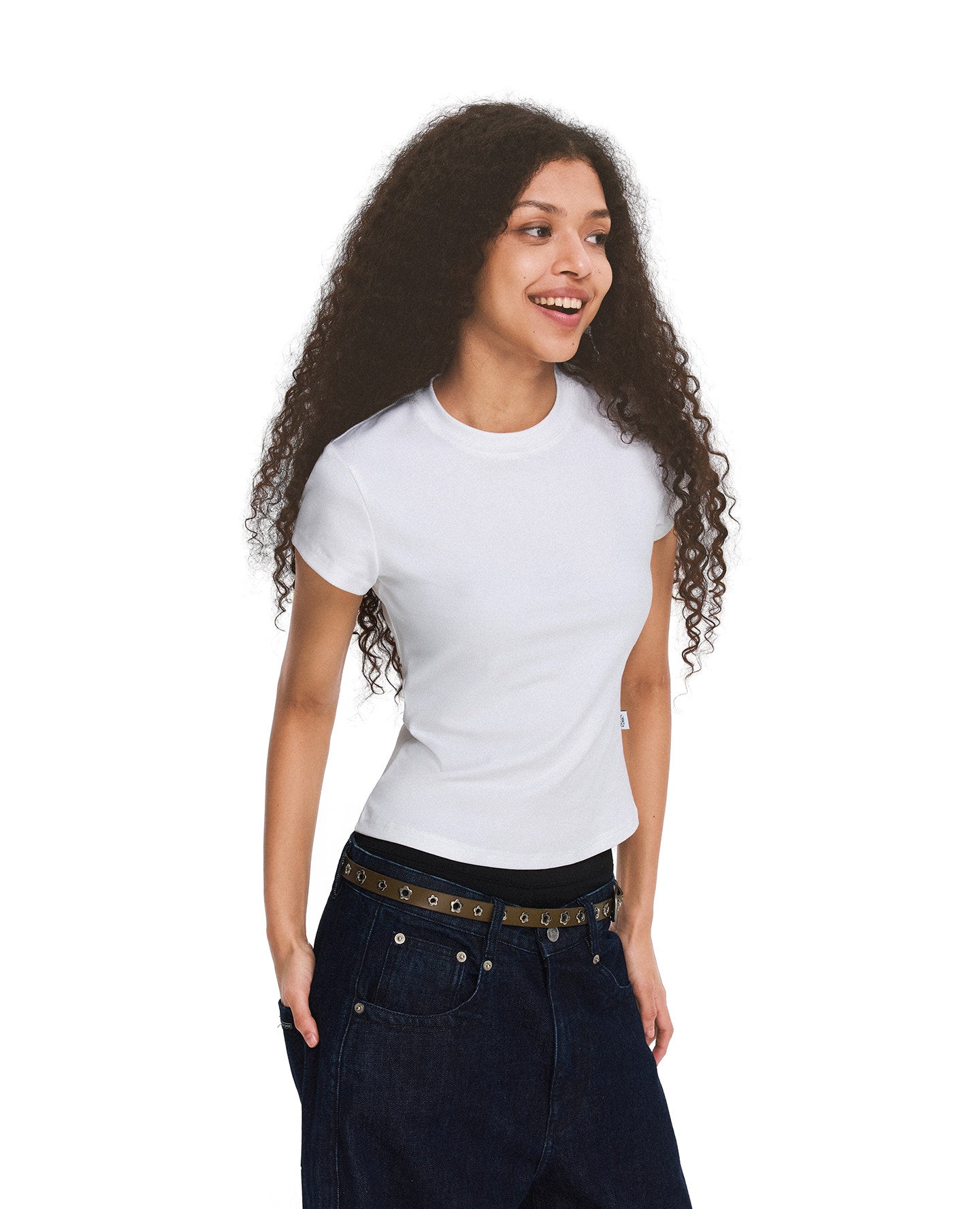 Basic Solid-Color Slim-Fit T-Shirt