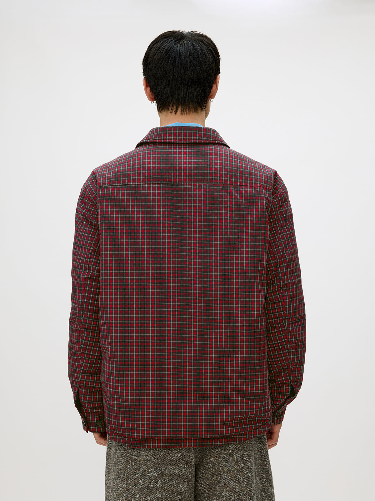 Checkered White Duck Down Jacket