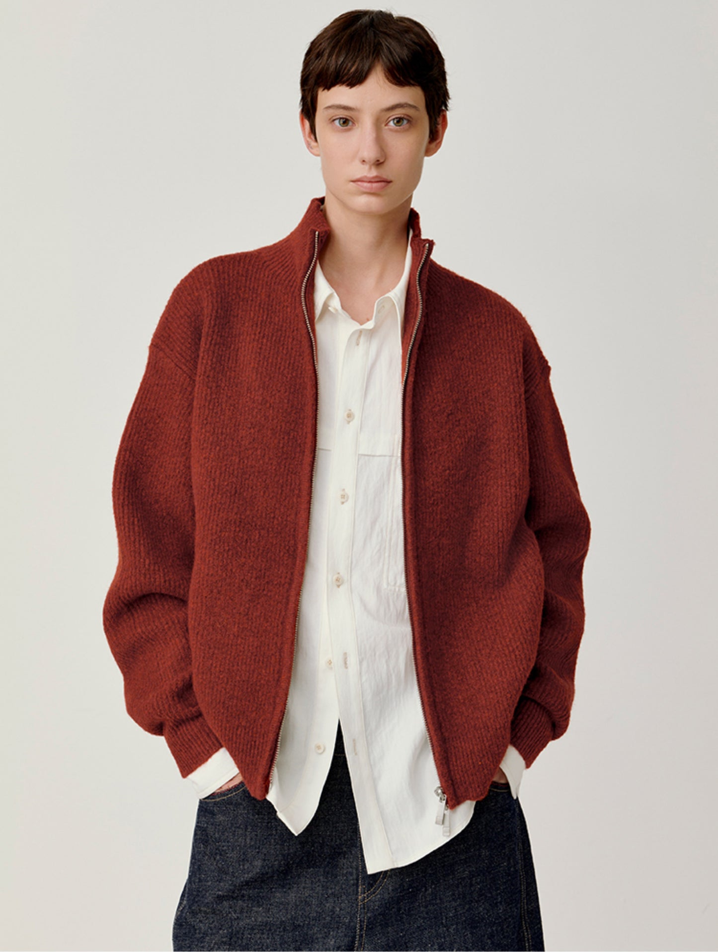 Double Zipper Cardigan