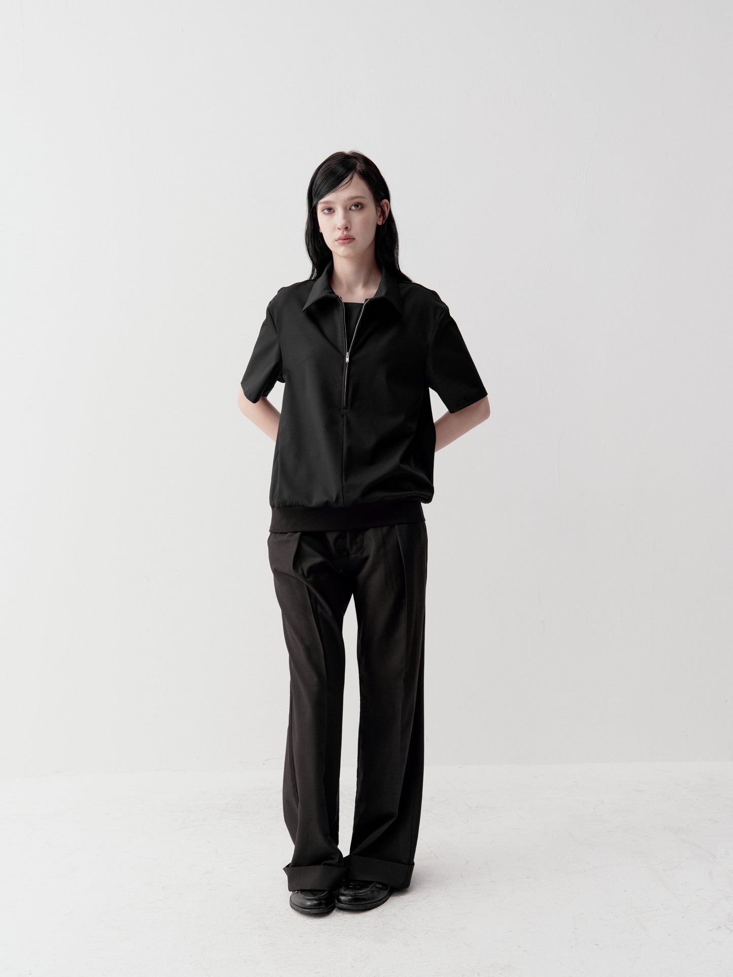3D-Pleated Casual Pants