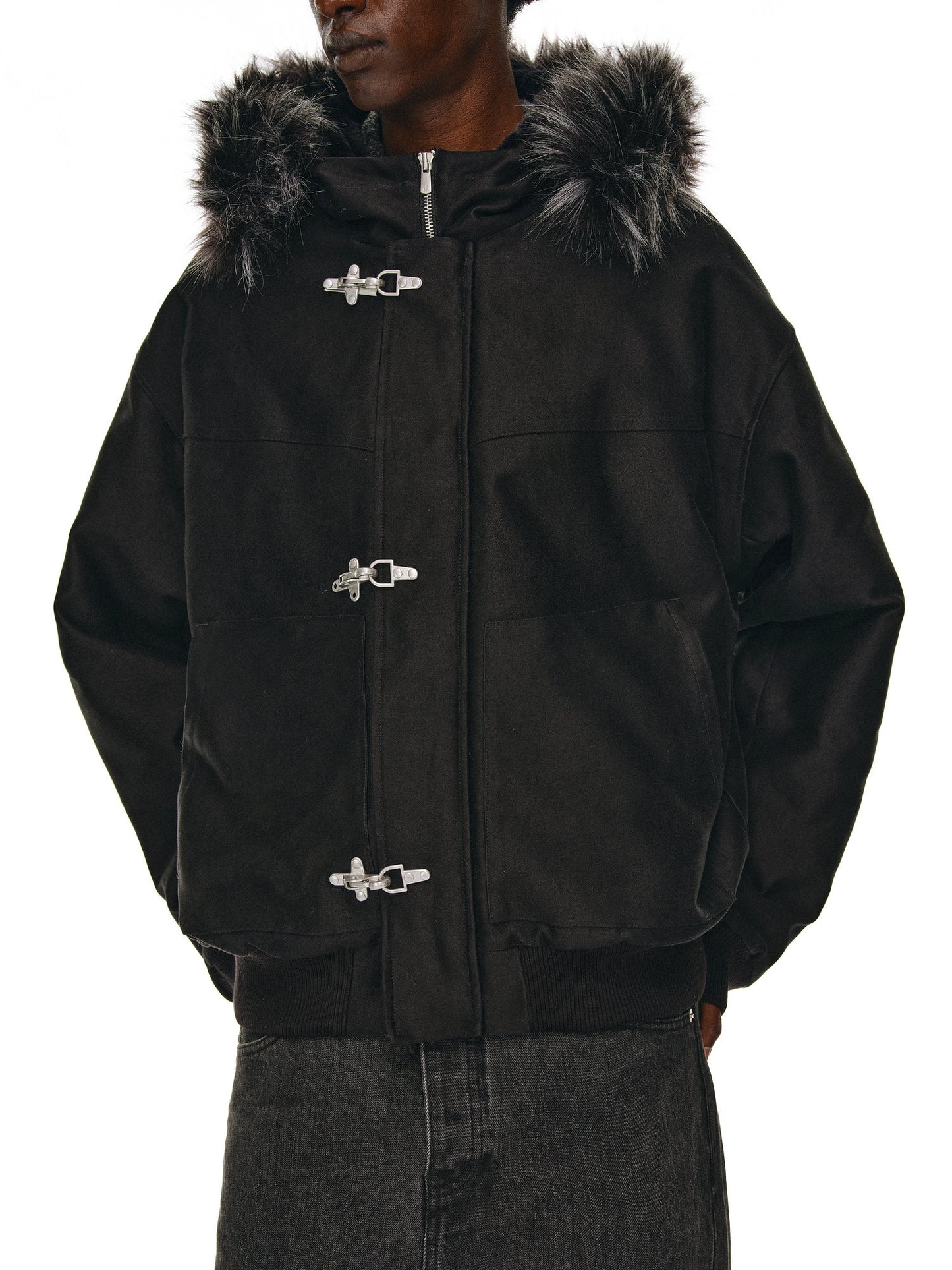 Fur Collar Hooded Jacket