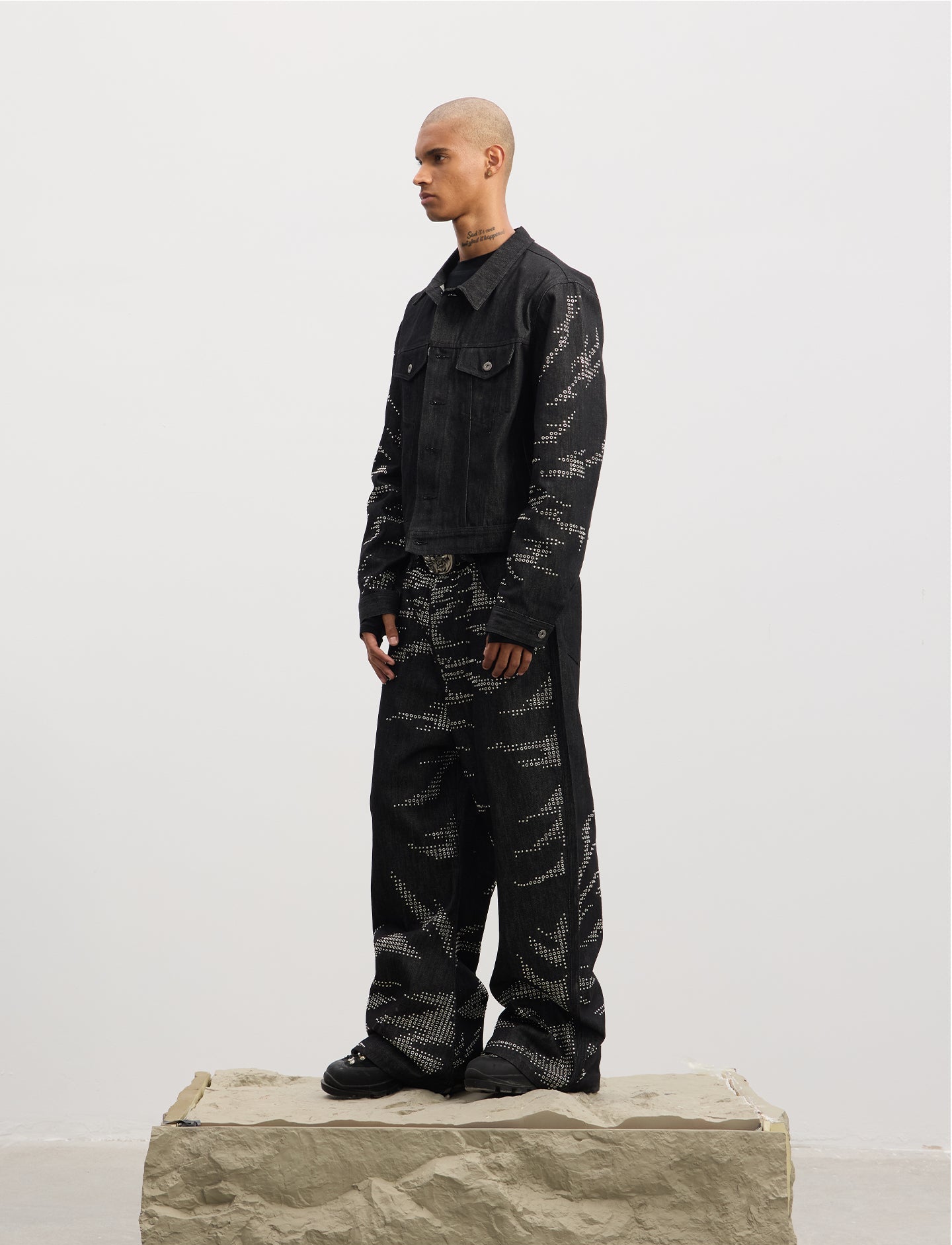 Heavy Tiger Print Denim Jacket