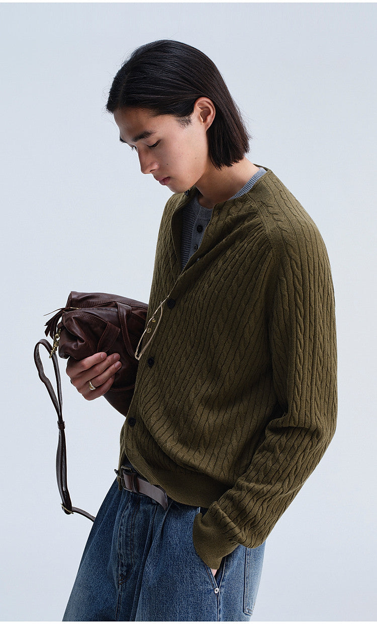 Retro Loose-Fit Casual Knit Cardigan