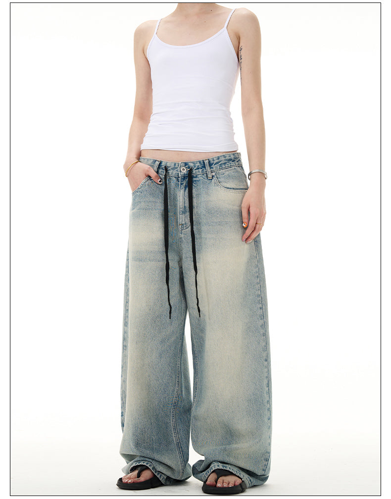 Retro Washed Light Color Jeans