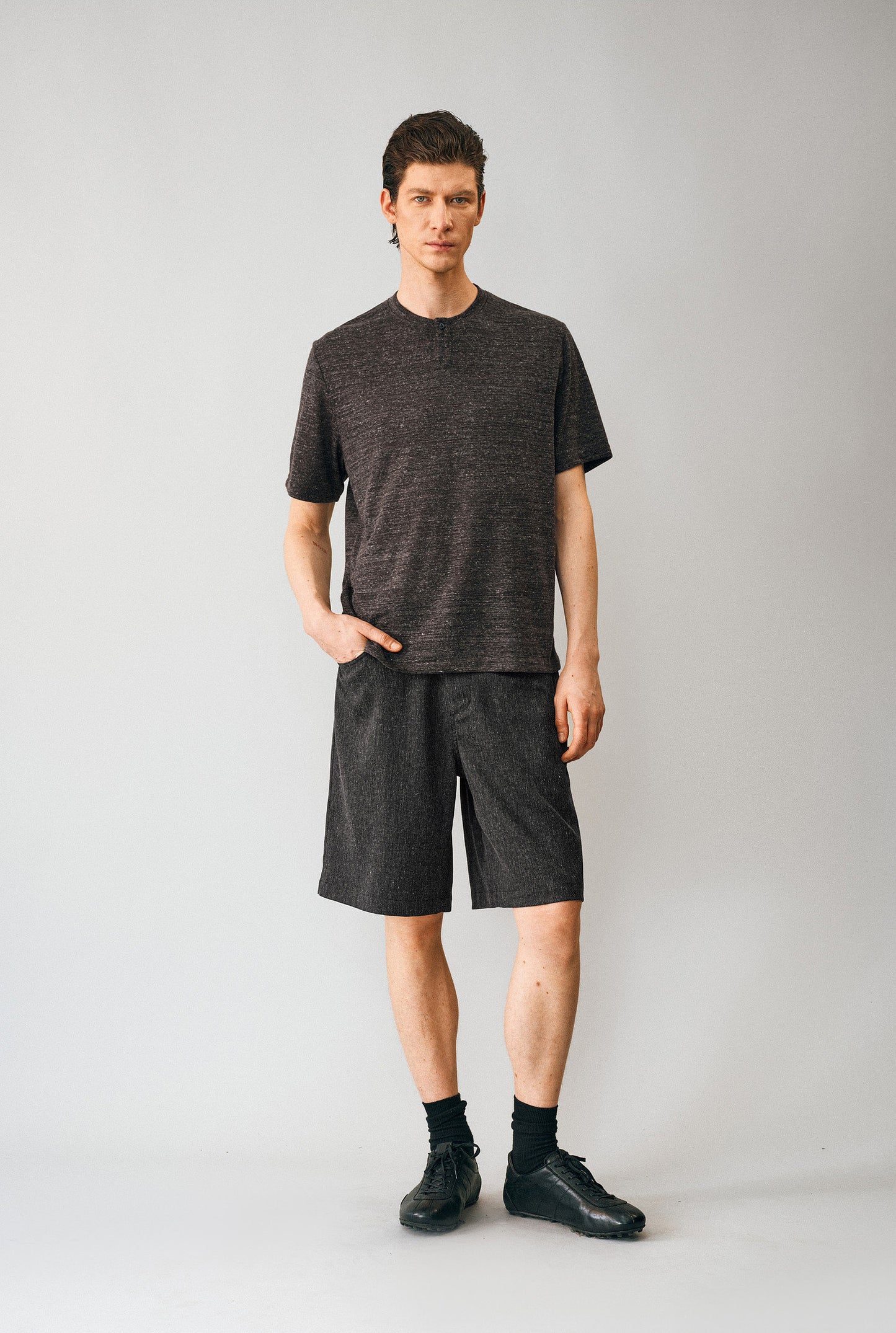 Linen-blend Casual Shorts