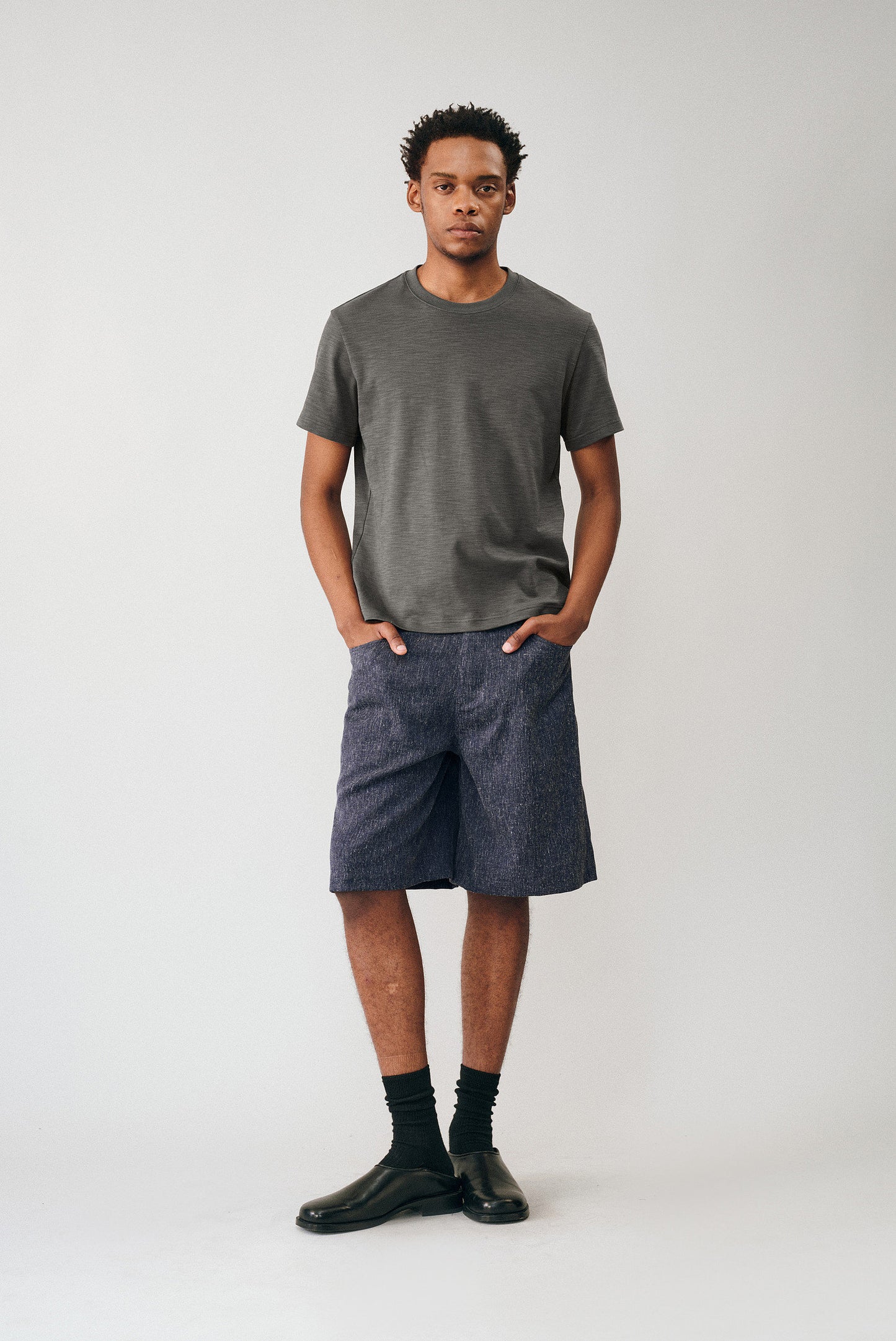 Linen-blend Casual Shorts