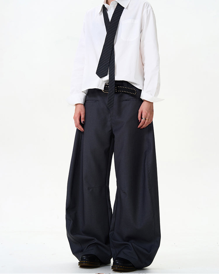 Clean Fit Draped Scimitar Casual Pants