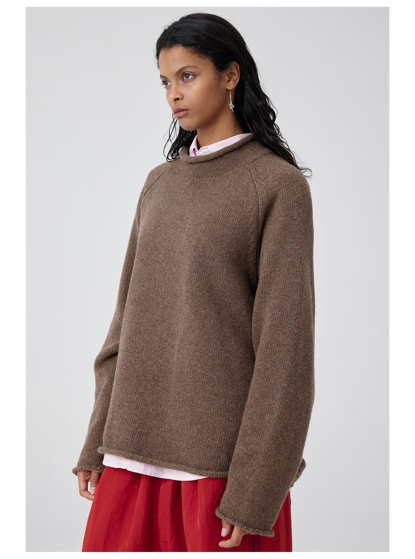 High Neck Curl Sweater