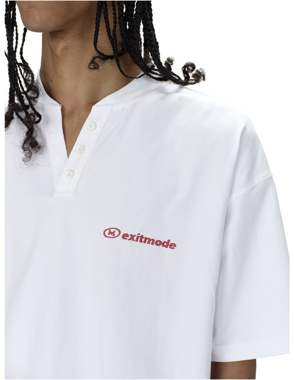 Drawstring V-neck T-shirt