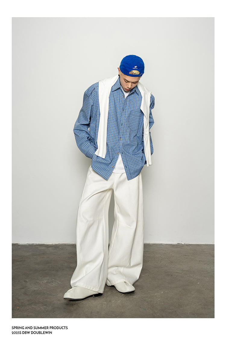 Retro 3D Check Shirt