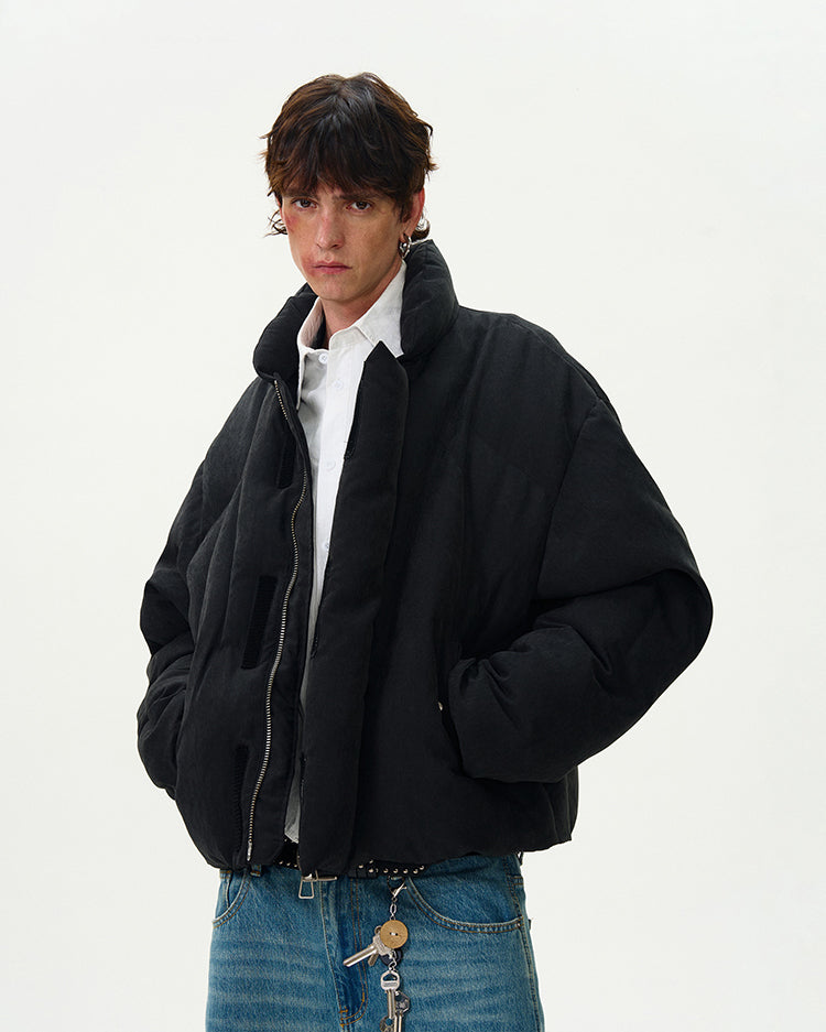 Washed Raised Silhouette Cotton Jacket