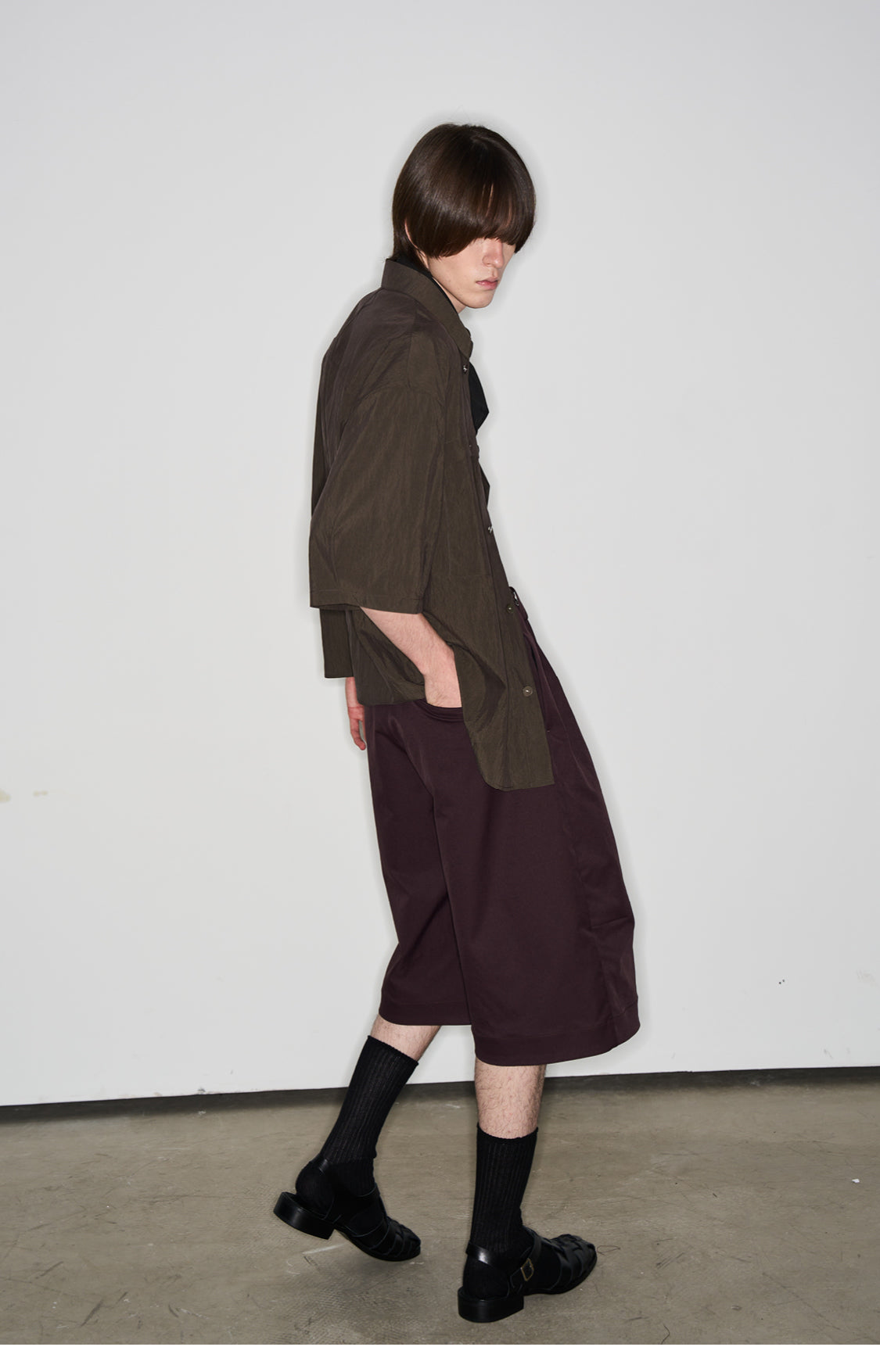 Wrinkled nylon shirt