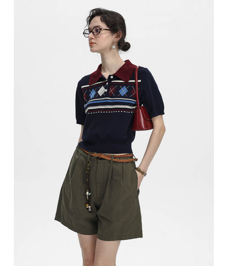 Lightweight knit polo shirt