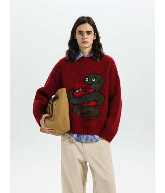 Round Neck Knit Sweater