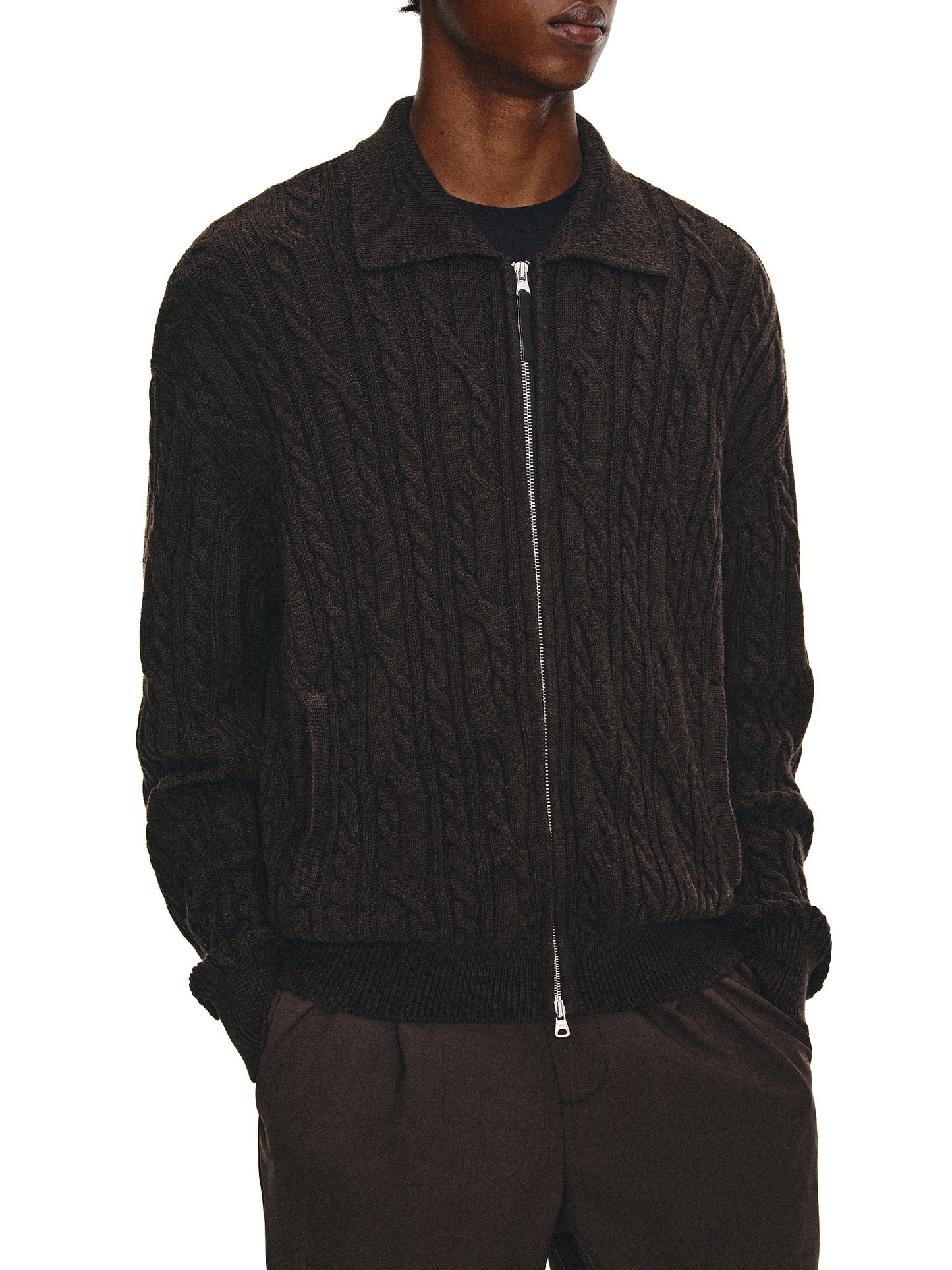 Cashmere Zip Cardigan