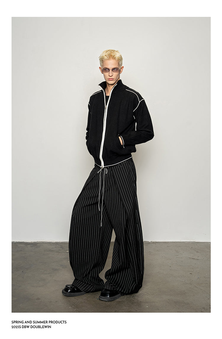 Split-Edge Knit Cardigan