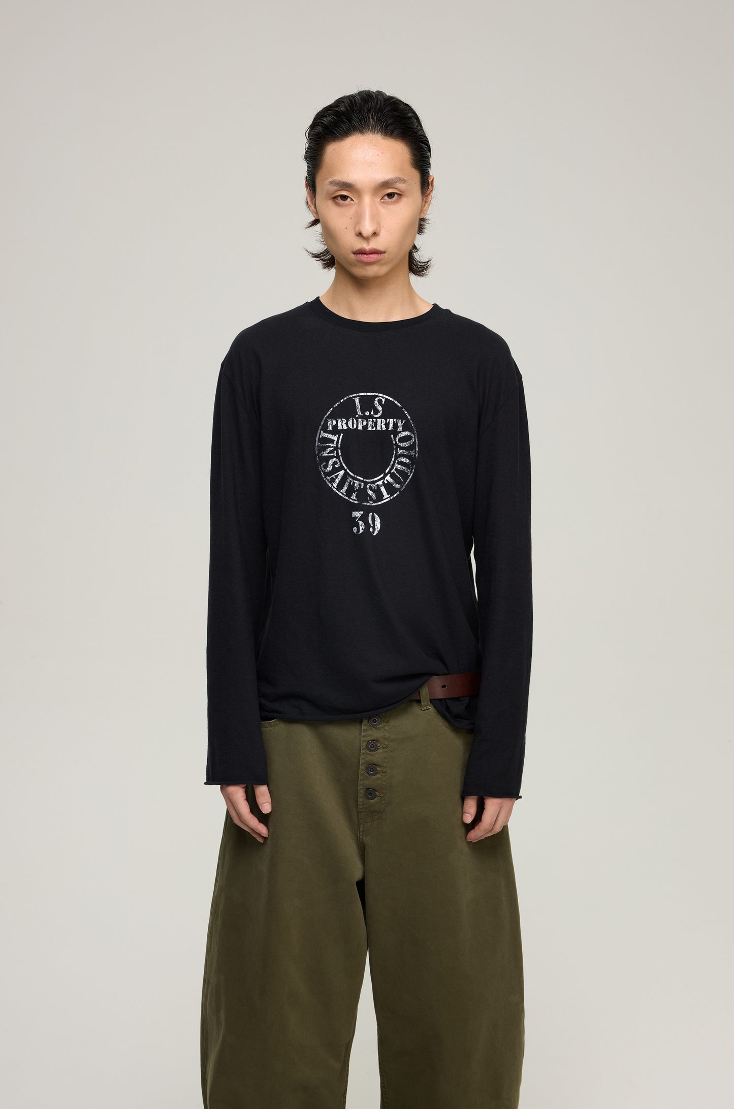 Rolled Hem Printed T-Shirt