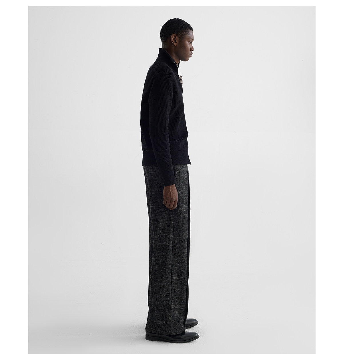 Double-Pleated Wool Pants