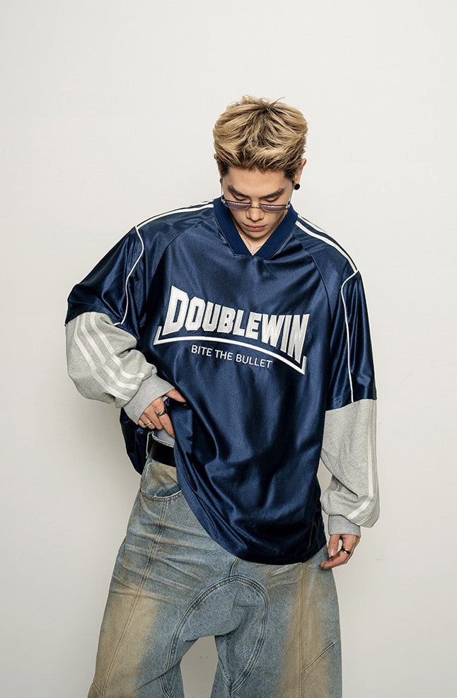 Quick-Dry Sports Jersey V-Neck T-Shirt