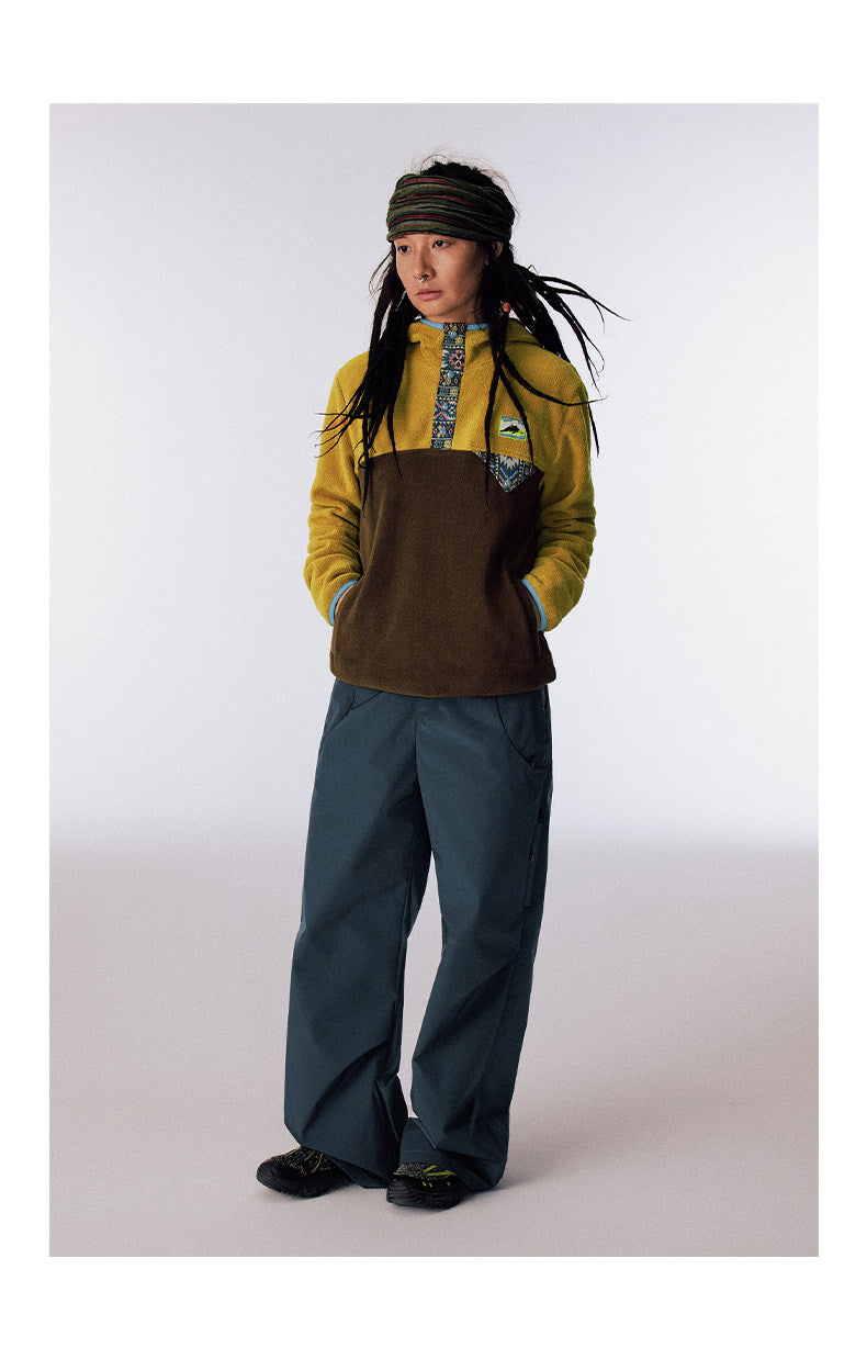 Color Block Hooded Jacket