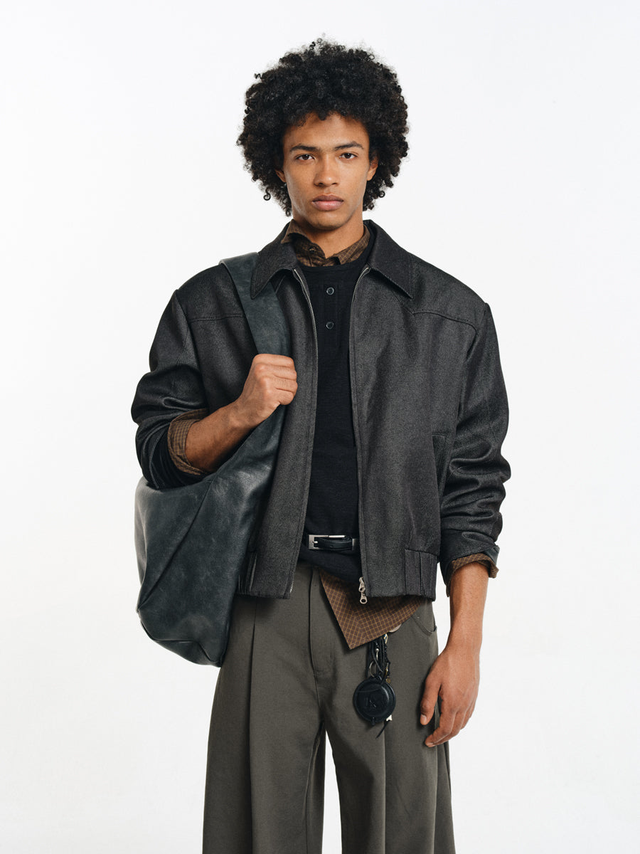 Short Padded Shoulder Jacket