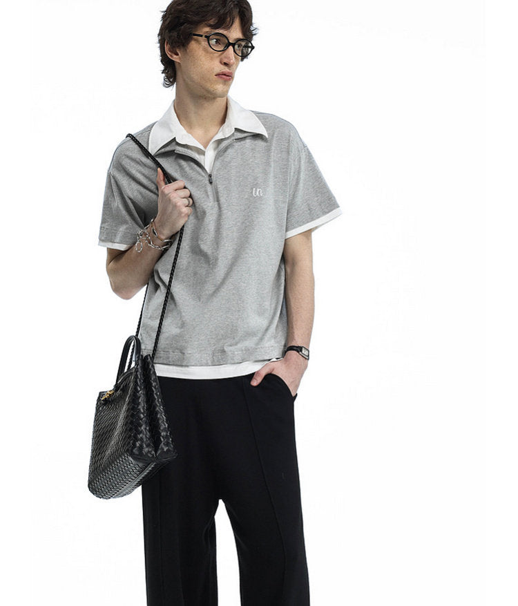 Faux Two-Piece Polo Shirt