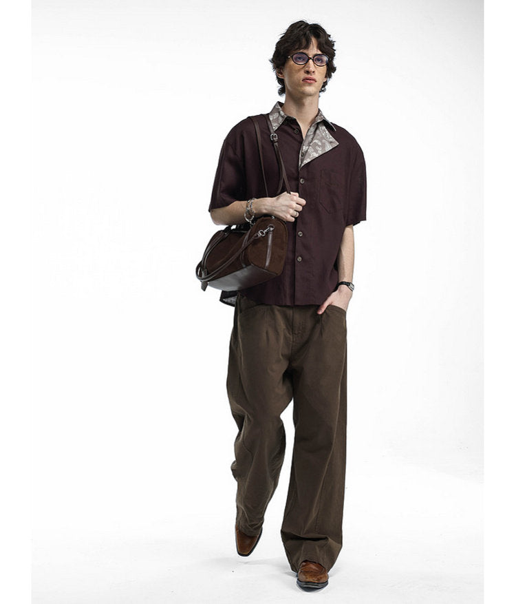 Faux Two-Piece Double-Placket Shirt