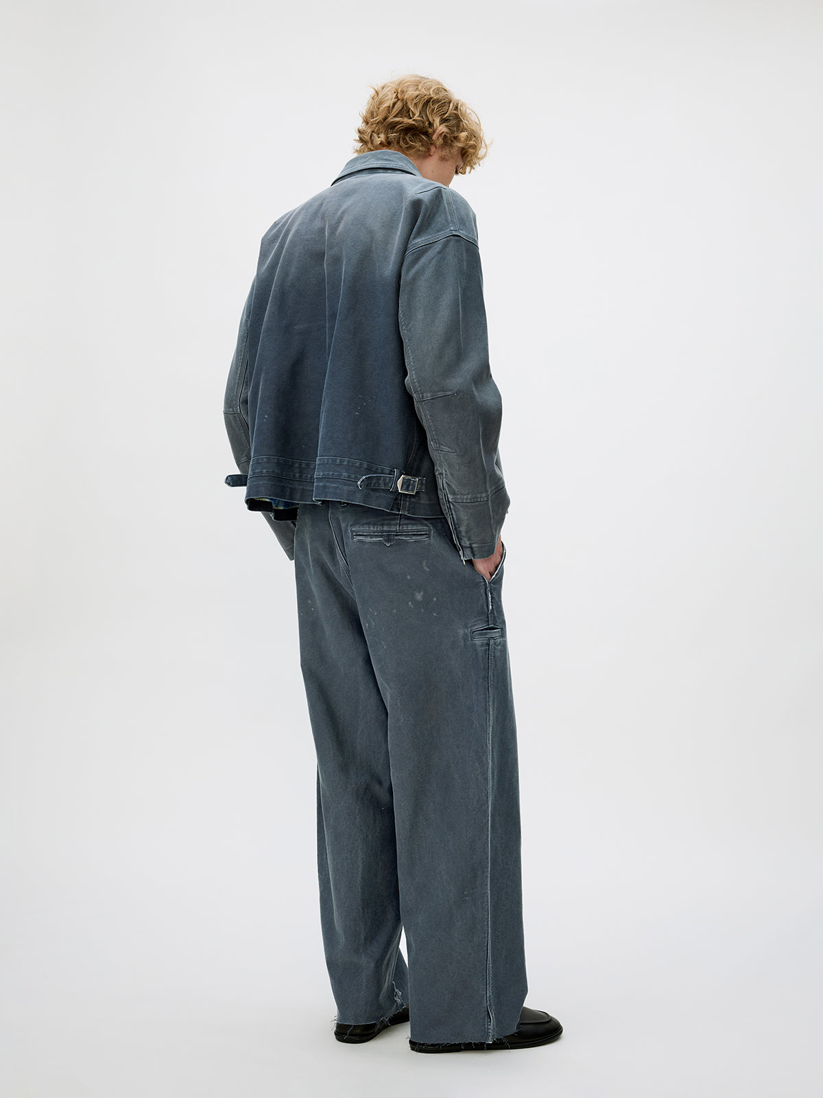 Distressed Zipper Short Jacket